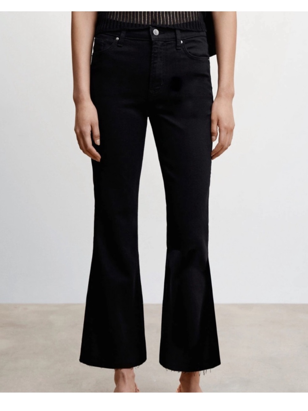 Mango Sienna Cropped Flare Jeans 8